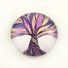   Mintás üveglencse / kaboson (2509) - életfa - választható méretben