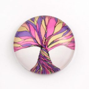   Mintás üveglencse / kaboson (2510) - életfa - választható méretben