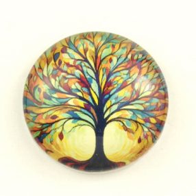   Mintás üveglencse / kaboson (2515) - életfa - választható méretben