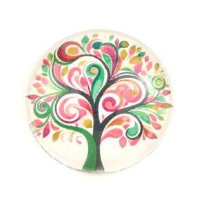   Mintás üveglencse / kaboson (2522) - életfa - választható méretben