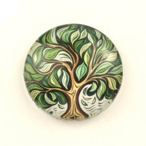   Mintás üveglencse / kaboson (2529) - életfa - választható méretben