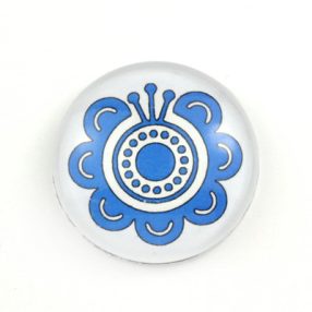   Mintás üveglencse / kaboson (2914) - népies virág - választható méretben