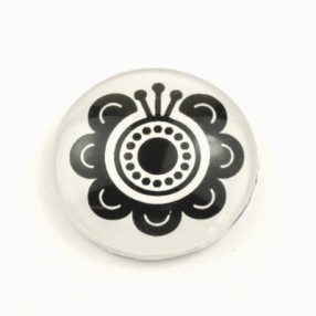   Mintás üveglencse / kaboson (2917) - népies virág - választható méretben