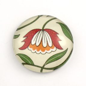   Mintás üveglencse / kaboson (3409) - virágmintás - választható méretben