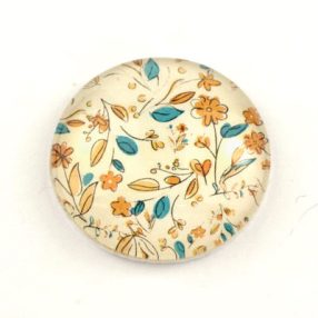   Mintás üveglencse / kaboson (3414) - virágmintás - választható méretben