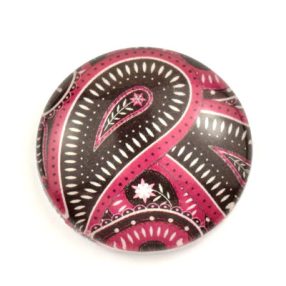   Mintás üveglencse / kaboson (4012) - perzsa mintás - választható méretben