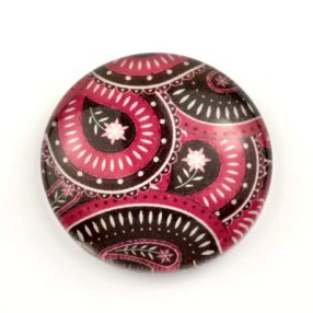   Mintás üveglencse / kaboson (4013) - perzsa mintás - választható méretben