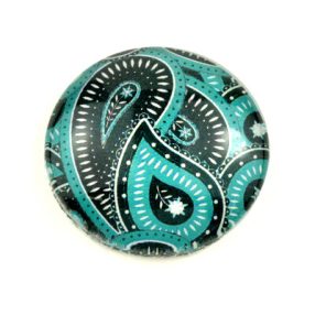   Mintás üveglencse / kaboson (4014) - perzsa mintás - választható méretben