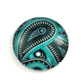   Mintás üveglencse / kaboson (4015) - perzsa mintás - választható méretben