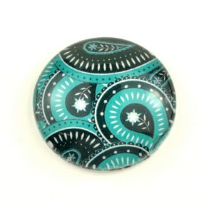   Mintás üveglencse / kaboson (4016) - perzsa mintás - választható méretben