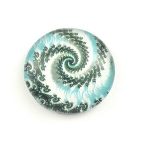   Mintás üveglencse / kaboson (4501) - fraktál - választható méretben