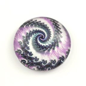   Mintás üveglencse / kaboson (4503) - fraktál - választható méretben