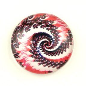   Mintás üveglencse / kaboson (4506) - fraktál - választható méretben