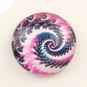   Mintás üveglencse / kaboson (4507) - fraktál - választható méretben