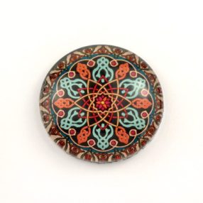   Mintás üveglencse / kaboson (5010) - mandala - választható méretben