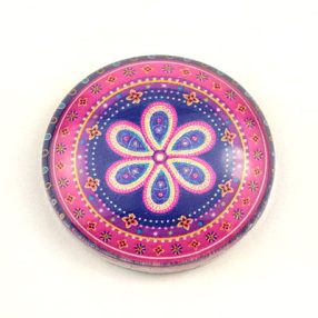   Mintás üveglencse / kaboson (5026) - mandala - választható méretben