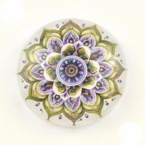   Mintás üveglencse / kaboson (5036) - mandala - választható méretben