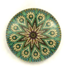   Mintás üveglencse / kaboson (5042) - mandala - választható méretben