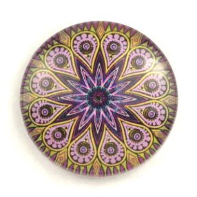   Mintás üveglencse / kaboson (5043) - mandala - választható méretben