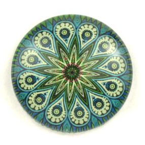   Mintás üveglencse / kaboson (5045) - mandala - választható méretben