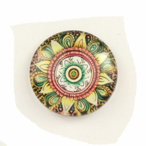   Mintás üveglencse / kaboson (5065) - mandala - választható méretben