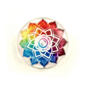   Mintás üveglencse / kaboson (5075) - mandala - választható méretben