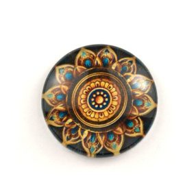   Mintás üveglencse / kaboson (5078) - mandala - választható méretben