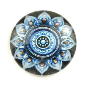   Mintás üveglencse / kaboson (5083) - mandala - választható méretben