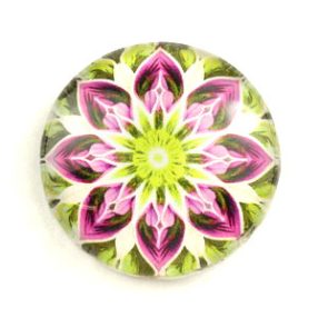   Mintás üveglencse / kaboson (5085) - mandala - választható méretben