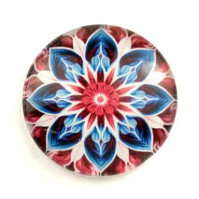   Mintás üveglencse / kaboson (5088) - mandala - választható méretben