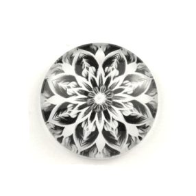   Mintás üveglencse / kaboson (5090) - mandala - választható méretben