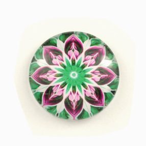   Mintás üveglencse / kaboson (5095) - mandala - választható méretben