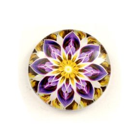   Mintás üveglencse / kaboson (5098) - mandala - választható méretben