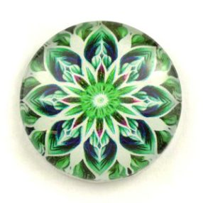   Mintás üveglencse / kaboson (5100) - mandala - választható méretben