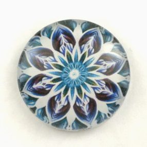   Mintás üveglencse / kaboson (5101) - mandala - választható méretben