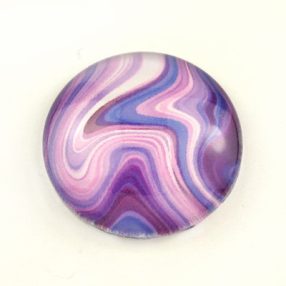   Mintás üveglencse / kaboson (5508) - achát mintás - választható méretben