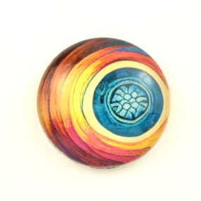   Mintás üveglencse / kaboson (5513) - absztrakt mintás - választható méretben