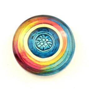   Mintás üveglencse / kaboson (5515) - absztrakt mintás - választható méretben