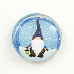   Mintás üveglencse / kaboson (6600) - manó - választható méretben