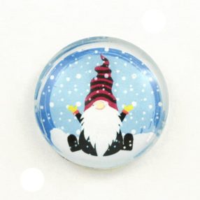   Mintás üveglencse / kaboson (6601) - manó - választható méretben