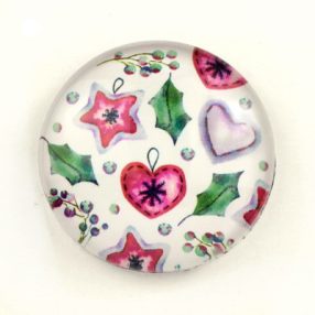   Mintás üveglencse / kaboson (6602) - karácsonyi - választható méretben