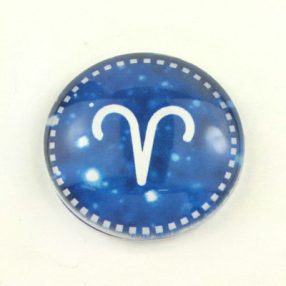   Mintás üveglencse / kaboson (9000) - horoszkóp, csillagjegy - kos - választható méretben