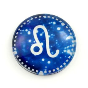   Mintás üveglencse / kaboson (9004) - horoszkóp, csillagjegy - oroszlán - választható méretben
