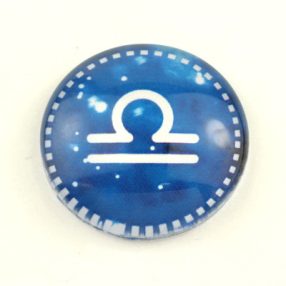   Mintás üveglencse / kaboson (9006) - horoszkóp, csillagjegy - mérleg - választható méretben