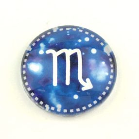   Mintás üveglencse / kaboson (9007) - horoszkóp, csillagjegy - skorpió - választható méretben