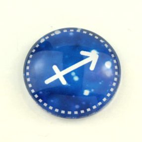   Mintás üveglencse / kaboson (9008) - horoszkóp, csillagjegy - nyilas - választható méretben