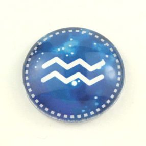   Mintás üveglencse / kaboson (9010) - horoszkóp, csillagjegy - vízöntő - választható méretben