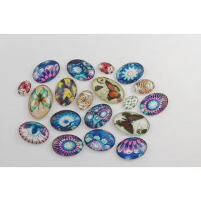   Mintás üveglencse / kaboson csomag (020) - kifutó termékek kedvezményes áron