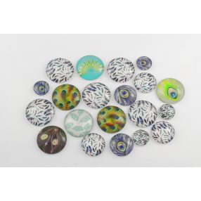   Mintás üveglencse / kaboson csomag (038) - kifutó termékek kedvezményes áron