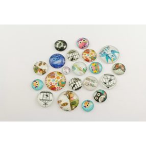   Mintás üveglencse / kaboson csomag (064) - kifutó termékek kedvezményes áron